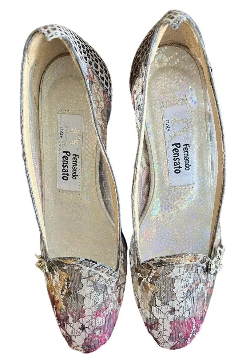 Fernando Pensato Damen Pumps Gr. 37,5 Spitze Transparent Absatz Italien 4