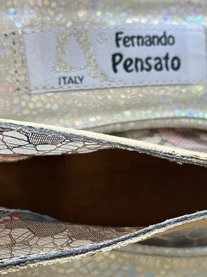 Fernando Pensato Damen Pumps Gr. 37,5 Spitze Transparent Absatz Italien 6