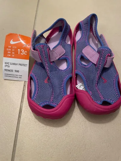 Nike Sunray Protect Kinder Badeschuhe Klettverschluss Pink Gr. 31