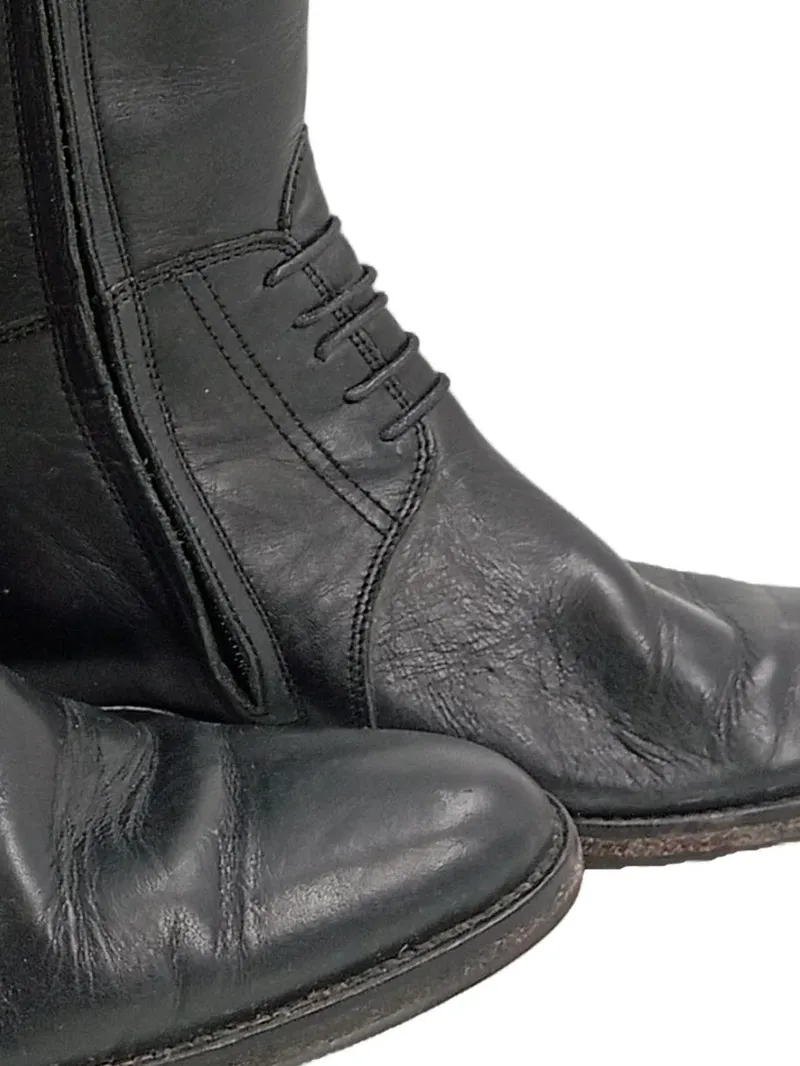 Aigle Damen Leder Reitstiefel Schwarz Gr. 37 Klassisch Reitsport 3