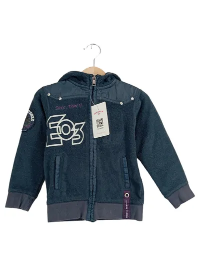 Palomino Kinder Fleecejacke Sweatjacke Kapuze Gr. 98 Petrol Jungen