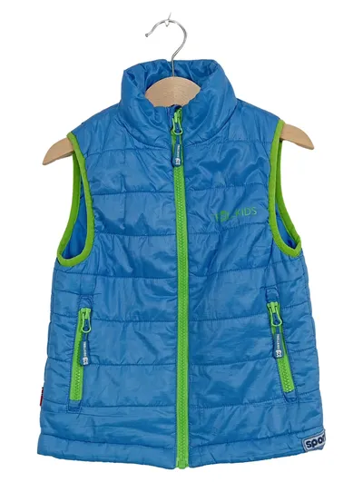 Trollkids Kinder Steppweste Gr. 104 Blau Grün Outdoor Weste