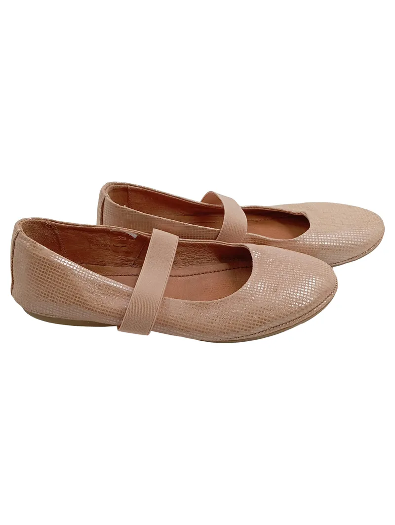 Bisgaard Mary Jane Ballerinas Kinder Gr. 34 Beige Leder Festlich Elegant 1