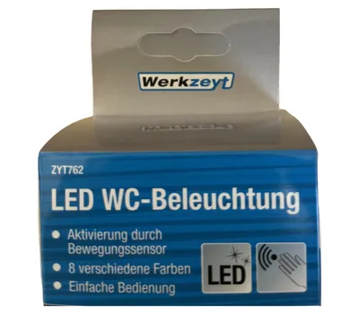 Werkzeyt ZYT762 Nachtlicht LED Bewegungssensor WC Licht Batterie Weiß