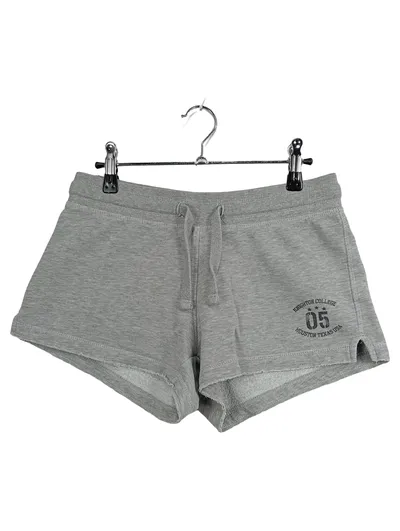 FURLANO Sport Shorts Damen Sweat Shorts Gr. S/36 Grau Meliert Baumwolle