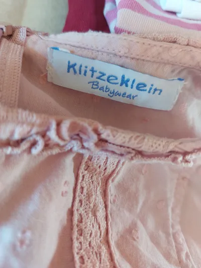 Klitzeklein Sommerkleid Mädchen Gr. 98 Rosa Stickerei Rüschen Baumwolle