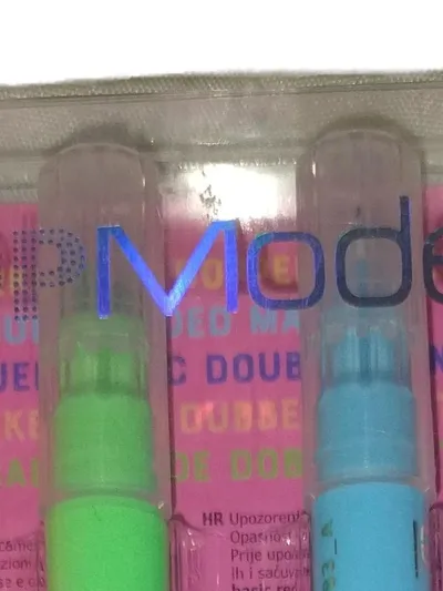 TOPModel Neon Duo Highlighter Fineliner Set 3 Stifte Neon Orange Grün Blau NEU