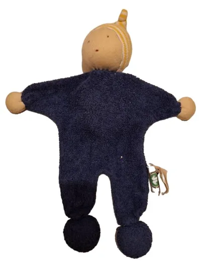 ALANA Stoffpuppe Baby Kuscheltier Schmusetuch Blau 26cm