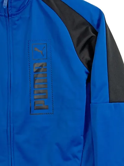 PUMA Trainingsjacke Kinder Gr. 152 Blau Schwarz Sportjacke Polyester