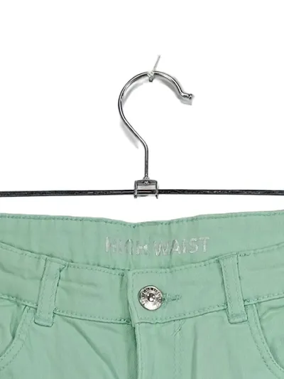 Pageone Young High Waist Jeans Shorts Mädchen Baumwolle Gr. 158 Grün