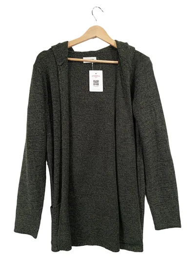 YOURTURN Herren Strickjacke Cardigan Kapuze Gr. S Grün Meliert