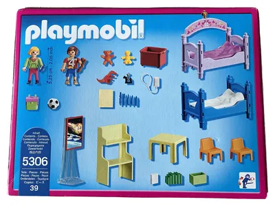 PLAYMOBIL Dollhouse 5306 Buntes Kinderzimmer mit Etagenbett 39 Teile