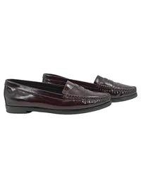 Attilio Giusti Leombruni Damen Penny Loafer Leder Bordeaux Gr. 37,5 Italy 1