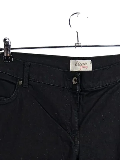 Etam Jeans Damen Stoffhose Schwarz Gr. 44 W35 Stretch Basic
