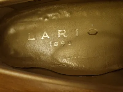Lario 1898 Damen Ballerinas Leder Beige Schleife Gr. 35.5 Klassisch Alltag
