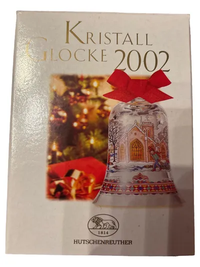 Hutschenreuther Kristall Glocke 2002 Weihnachtsglocke Glas Mehrfarbig