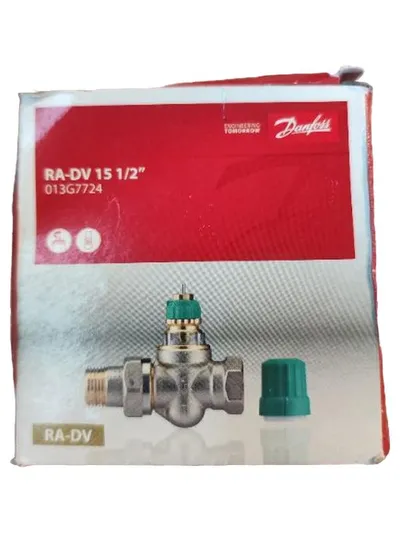 Danfoss RA-DV 15 1/2" Ablaufventil Silber Praktisch Heizkörperventil
