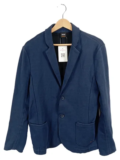 BOSS Orange Herren Sakko Blazer Blau Baumwolle Casual Gr. L/52