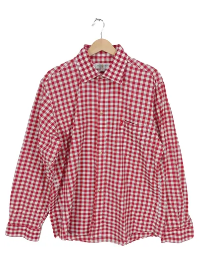 Almsach Trachtenhemd Herren Gr. L 41/42 Rot Weiß Kariert Oktoberfest