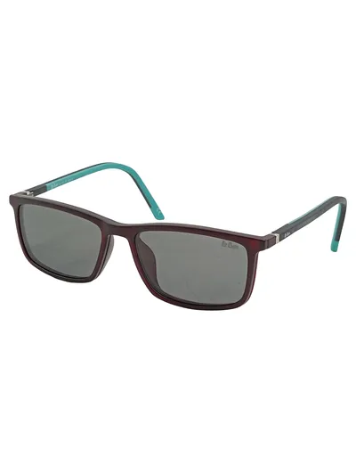 Lee Cooper Brille mit Clip-On Sonnenbrillengläsern Braun Türkis