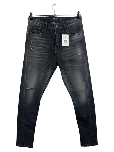 ELIAS RUMELIS Herren Destroyed Jeans Hose Grau W32 L30 Stretch