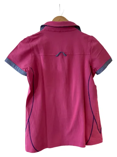 Alba Moda Damen Poloshirt Pink Gr. 36 Stickerei Karo-Details