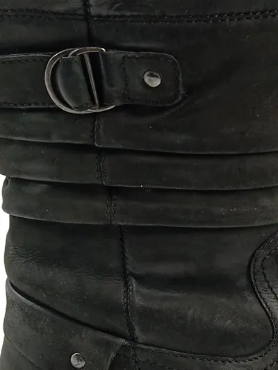 Caprice Damen Stiefeletten Grau Leder Strickbund Reißverschluss Gr. 40