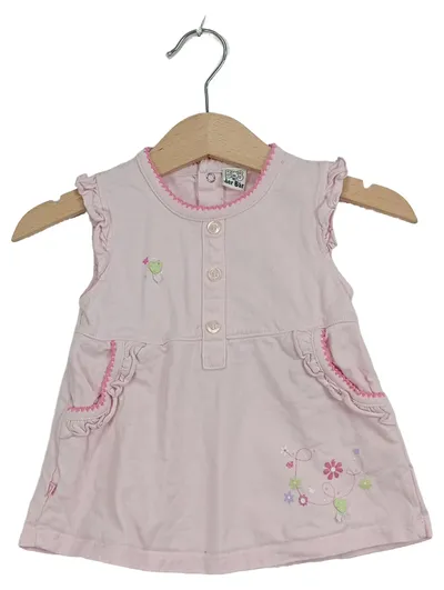 Bob der Bär Baby Kleid Mädchen Rosa Gr. 62 Blumen Rüschen