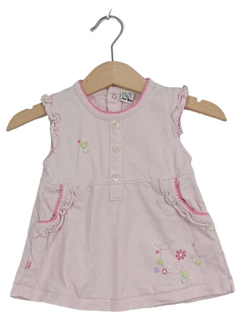 Bob der Bär Baby Kleid Mädchen Rosa Gr. 62 Blumen Rüschen 1