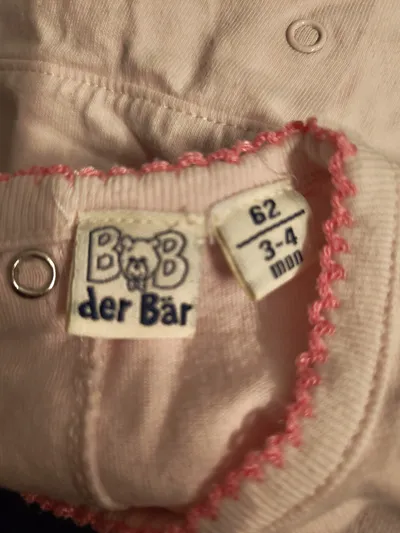 Bob der Bär Baby Kleid Mädchen Rosa Gr. 62 Blumen Rüschen