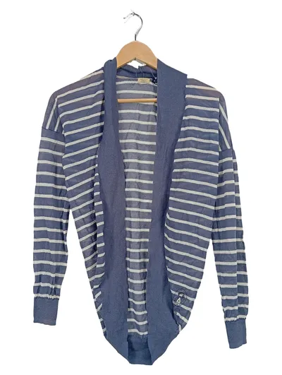 Gaastra Damen Strickjacke Cardigan Blau Gestreift Freizeit Gr. S