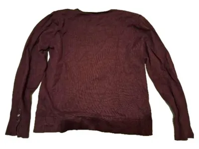 17&Co Basic Pullover Damen Gr. S Lila Langarm Rundhals Viskose