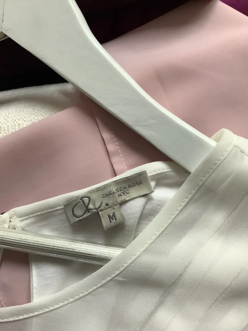 Chelsea Rose Damen Bluse Ärmellos Elegant Büro Weiß Gr. M 40 5