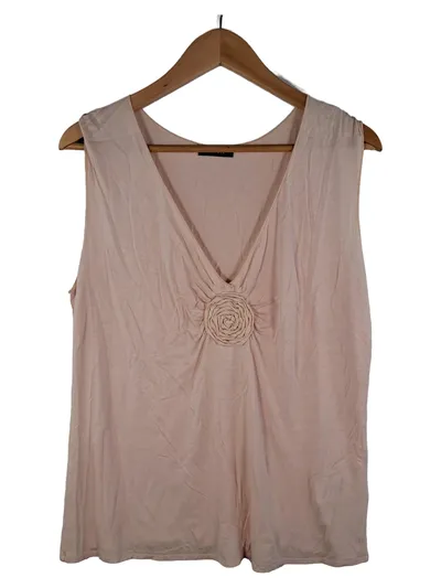 Mariposa Damen Top Rosa Gr. 40/L Ärmellos Viskose Applikation Alltag