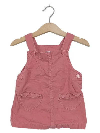 Dopo Dopo Baby Latzkleid Mädchen Cord Rosa Gr. 74 Herztaschen