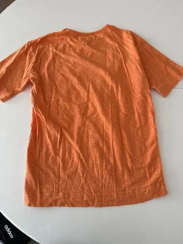 STACCATO Kinder T-Shirt Kurzarm Baumwolle Schriftzug Orange Gr. 140