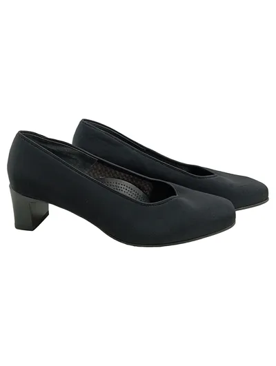 ara Damen Pumps Klassisch Schwarz Gr. 41 Textil Slip-On Business Komfort