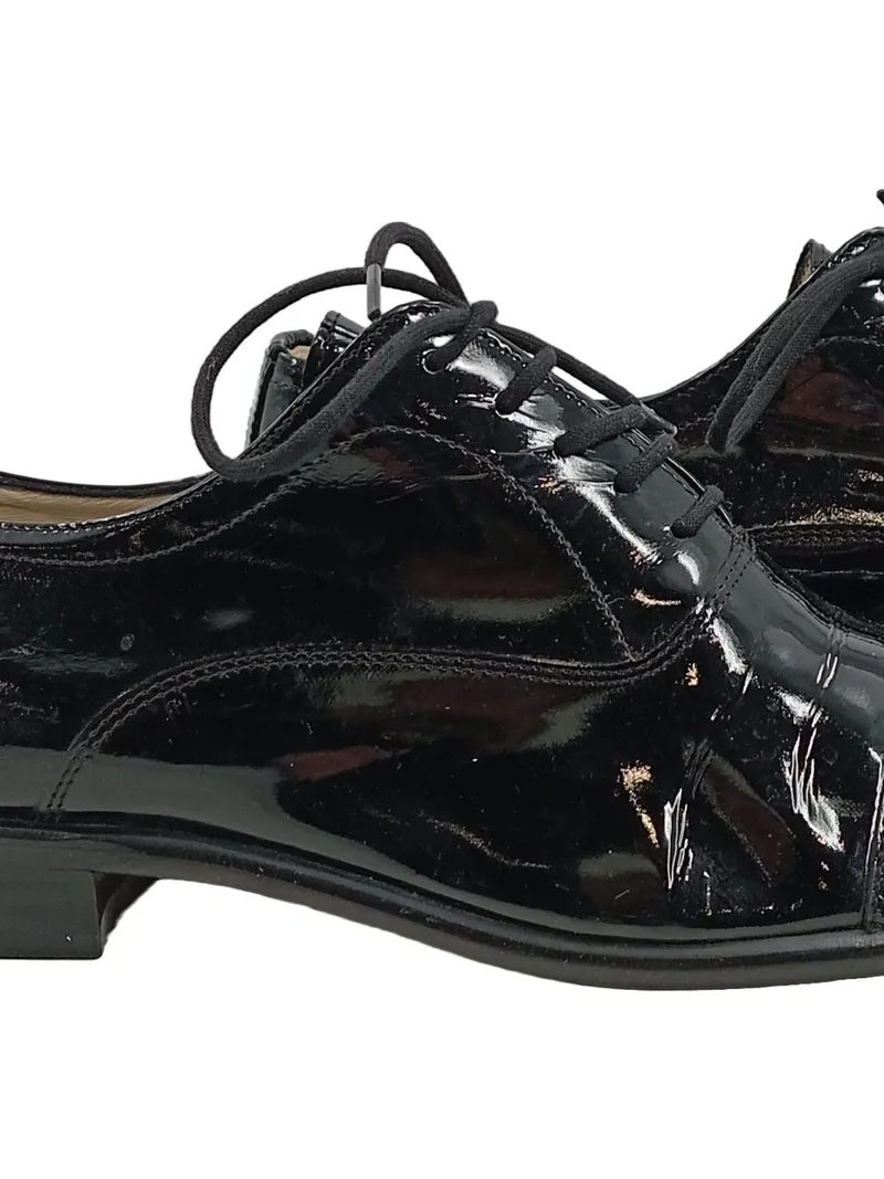 CENEDELLA Damen Oxford Schnürschuhe Lackleder Schwarz Gr. 37,5 Elegant 2
