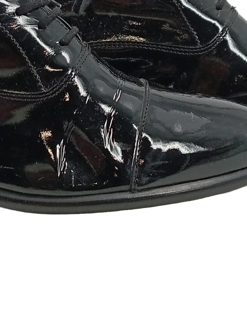 CENEDELLA Damen Oxford Schnürschuhe Lackleder Schwarz Gr. 37,5 Elegant 3