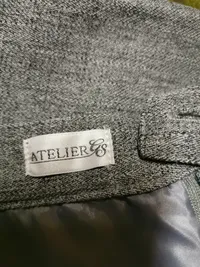 Atelier Goldner Schnitt A-Linienrock Damen Grau Meliert Gr. 40 Midirock 2