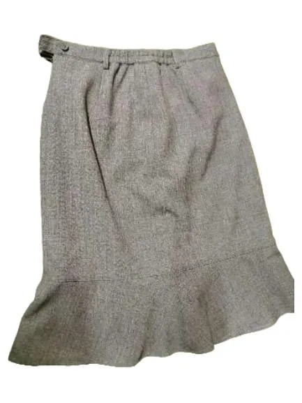 Atelier Goldner Schnitt A-Linienrock Damen Grau Meliert Gr. 40 Midirock 3