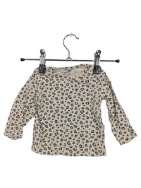 Dopo Dopo Baby Langarmshirt Gr. 74 Leopard Muster Beige Mädchen 1