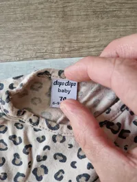 Dopo Dopo Baby Langarmshirt Gr. 74 Leopard Muster Beige Mädchen 3