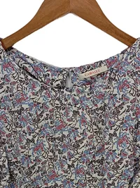 Camaïeu Damen ärmelloses Top Gr. 34/XS Blumenmuster Boho Viskose Mehrfarbig 2
