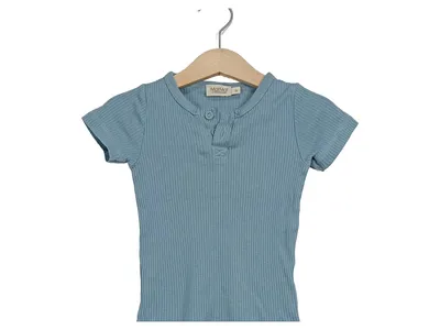 MarMar Copenhagen T-Shirt Baby Jungen Gr. 92 Blau Rippstrick Kurzarm