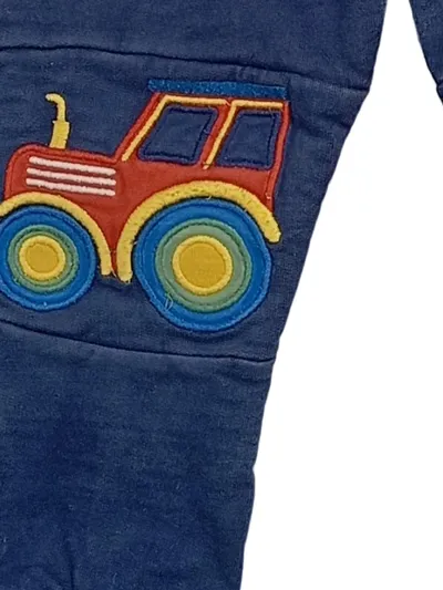 JoJo Maman Bébé Jogginghose Traktor Applikation Blau Gr. 86