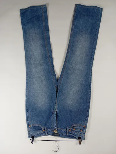 Easy Wear Damen Jeans Bootcut Blau Gr. 46/36 Stretch Denim