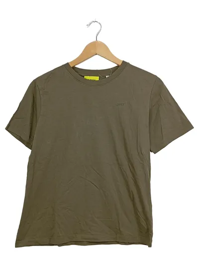 JJXX T-Shirt Damen Basic Kurzarm Uni Logo Print Oliv Gr. S