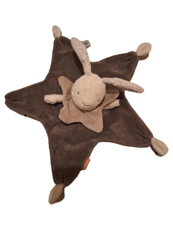 Beauty Baby Schmusetuch Hase Stern Kuscheltuch Braun Beige Baby 1