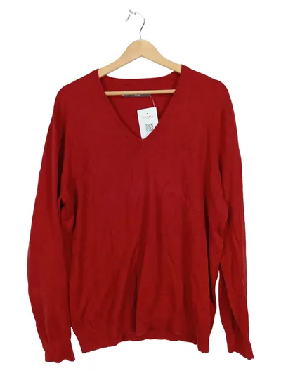 Ben Sherman Heritage Pullover Herren XL V-Ausschnitt Rot Baumwolle